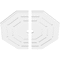 Ekena Millwork Westin Architectural Grade PVC Contemporary Ceiling Medallion, Two Piece, 38"OD x 3"ID x 15"C x 1"P CMP38WN2-03000 - alternate 3